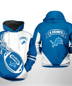 Detroit Lions Classic 3D All Over Print Hoodie - Show Your Support In Style