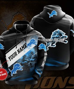 Detroit Lions Custom Hoodie - Personalized 3D All Over Print Design