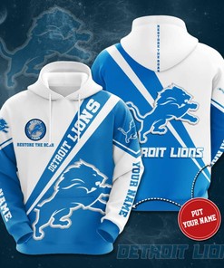 Detroit Lions Custom Sport All Over Print Hoodie - Personalized 3D Design