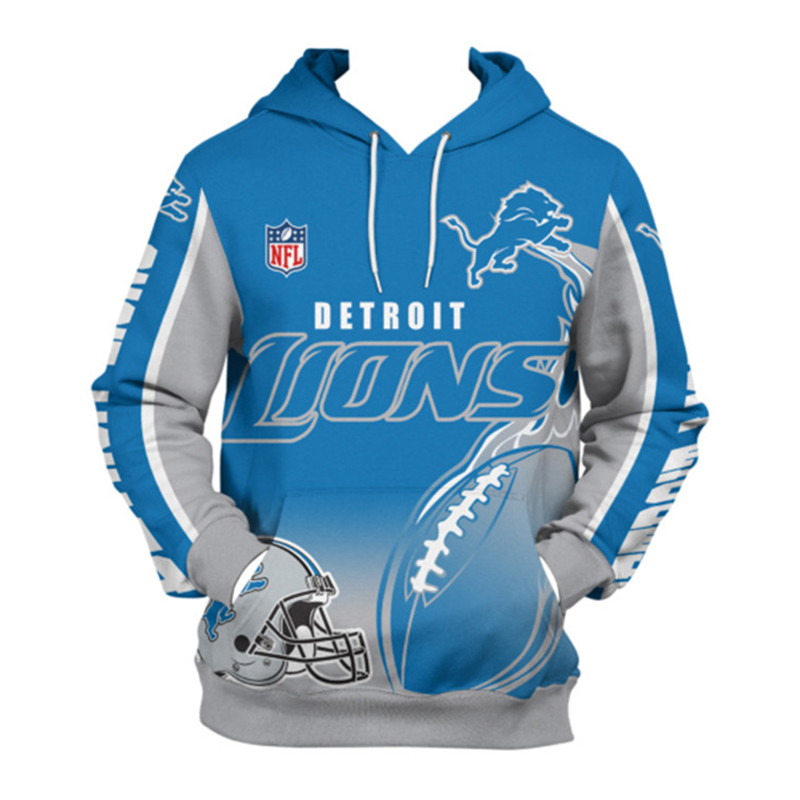 Detroit Lions Flame Balls 3D Zip Hoodie - Perfect For Fans