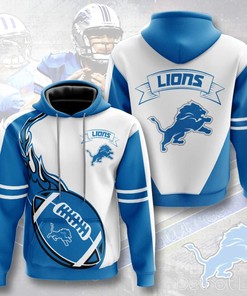 Detroit Lions Flame Balls All Over Print Hoodie - Gift For Fans