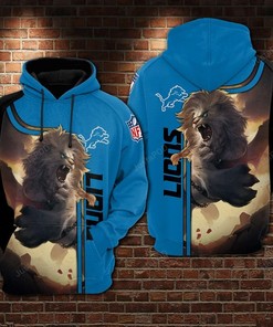 Detroit Lions Football All Over Print Hoodie - Great For Men And Women
