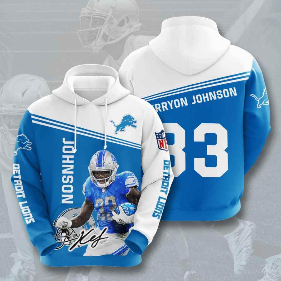 Detroit Lions Kerryon Johnson 3D All Over Print Zip Up Hoodie - American Football Fan'S Design