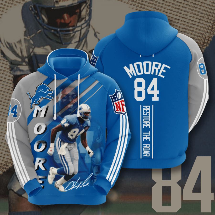 Detroit Lions Men'S 3D Graphic Hoodie - Graphic Balls Design