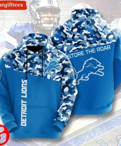Detroit Lions Nfl All Over Print Hoodie With Zipper - Best Gift For Fans