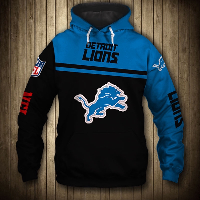 Detroit Lions Nfl All Over Print Hoodie With Zipper - Perfect For Fans
