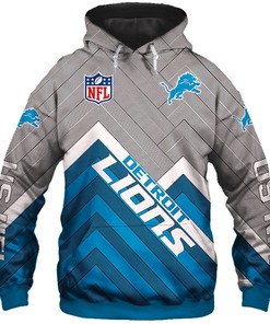 Detroit Lions Nfl All Over Print Hoodie With Zipper - Perfect Gift For Fans