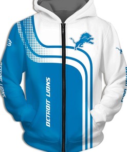 Detroit Lions One Way 3D Zipper Hoodie - A Unique Design For Fans