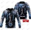 Detroit Lions Skull Nfl Custom Name 3D All Over Print Zip Up Hoodie - Perfect For Football Lovers!