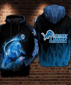 Detroit Lions Smoke 3D All Over Print Hoodie - Perfect For Fans