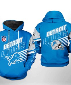Detroit Lions Team All Over Print Hoodie - Great For Showing Team Spirit