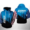 Detroit Lions Team Us All Over Print Hoodie With Zipper - Perfect For Patriotic Fans