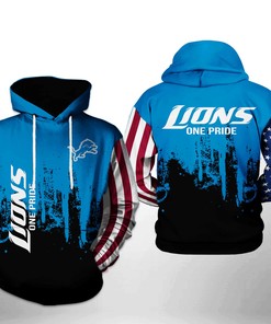 Detroit Lions Team Us All Over Print Hoodie With Zipper - Perfect For Patriotic Fans