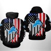 Detroit Lions Us Flag Team All Over Print Hoodie - Great For Showing Team Spirit