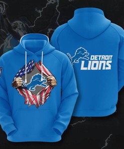 Detroit Lions Usa Sport All Over Print Hoodie - American Football Fan'S 3D Design 1