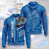 Detroit Lions Usa Sport All Over Print Hoodie - American Football Fan'S 3D Design 2