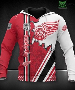 Detroit Red Wings Fanmade 3D All Over Print Zip Up Hoodie - Official Nhl Merchandise