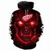Detroit Red Wings Halloween 3D Skulls Hoodie - Nhl Fan'S Pullover