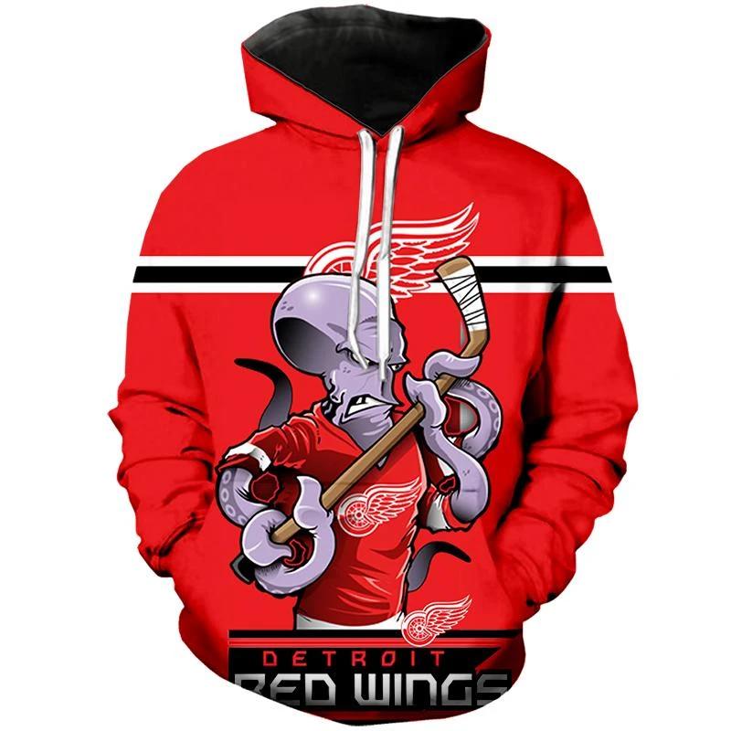 Detroit Red Wings Mascot 3D Printed Hoodie - Nhl Fan'S Gift