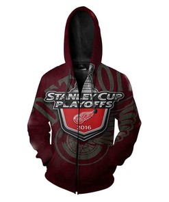 Detroit Red Wings Nfl Football Stanley Cup 3D All Over Print Zip Up Hoodie - Official Nhl Merchandise
