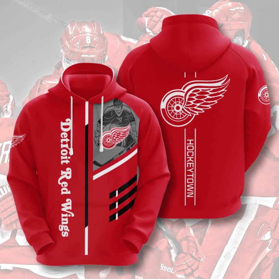 Detroit Red Wings Nhl Hockey 3D All Over Print Zip Up Hoodie