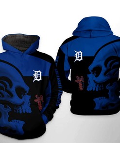 Detroit Tigers Mlb Skull 3D Hoodie Zipper Hoodie - Perfect For Fans