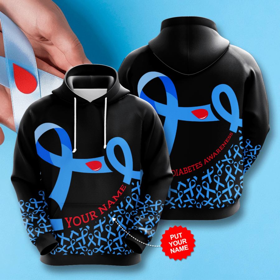 Diabetes Awareness Custom 3D Hoodie With Unique Design