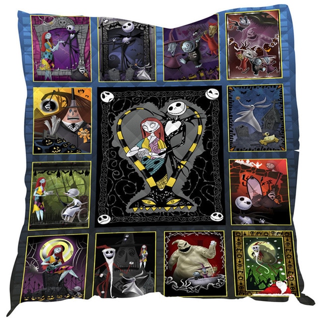 Disney Jack Skellington Blanket - Christmas 3D Printed Quilt Bedding Throw
