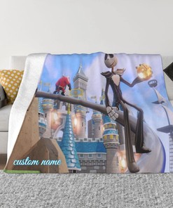 Disney Jack Skellington Custom Name Bedspread - Two Layers Christmas Blanket