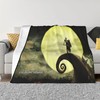 Disney Jack Skellington Custom Name Printed Blanket - Two Layers Bedspread for Christmas Gift