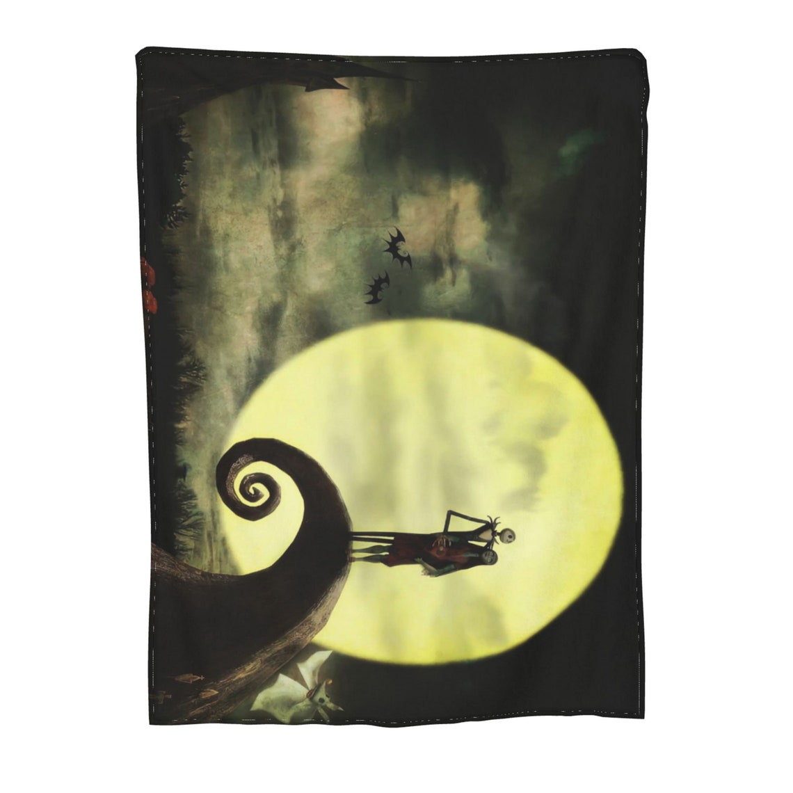 Disney Jack Skellington Custom Name Printed Blanket - Two Layers Bedspread for Christmas Gift