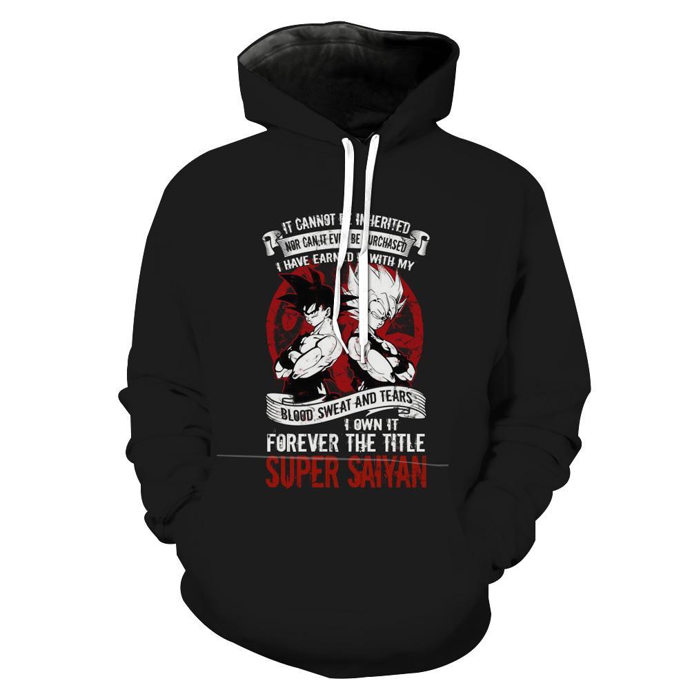 Dragon Ball Blood Sweat And Tears Dbz All Over Print 3D Hoodie