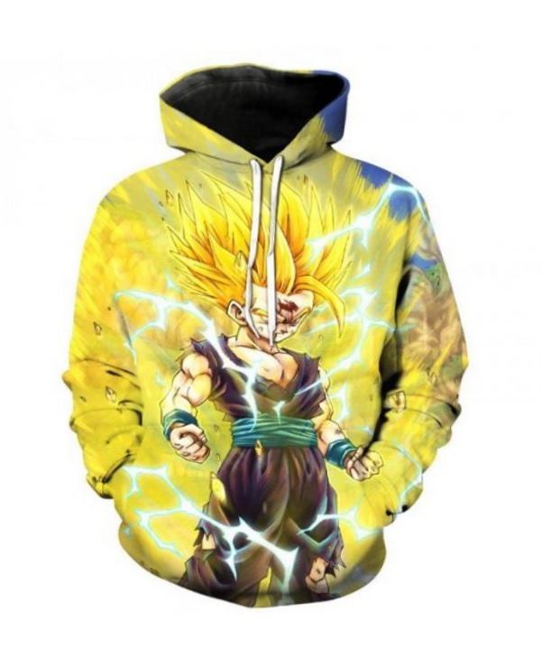 Dragon Ball Cosplay Vegeta Goku Anime All Over Print Zip-Up Hoodie For Men