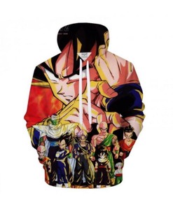 Dragon Ball Goku Anime Super Saiyan All Over Print Zip-Up Hoodie For Men