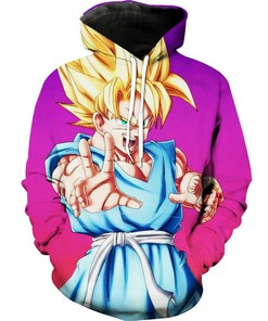 Dragon Ball Gt Goku Blue Goku Dragon Ball Z Custom All Over Print 3D Hoodie