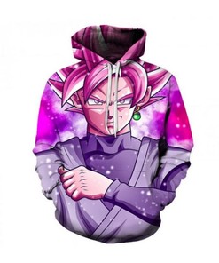 Dragon Ball Hand On Chest Anime 3D Hoodie Zipper Hoodie