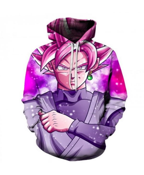 Dragon Ball Hand On Chest Anime 3D Hoodie Zipper Hoodie