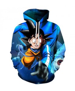Dragon Ball Happy Expression Anime 3D Hoodie Zipper Hoodie