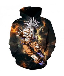 Dragon Ball S Anime Harajuku Long Adult All Over Print Zip-Up Hoodie For Men
