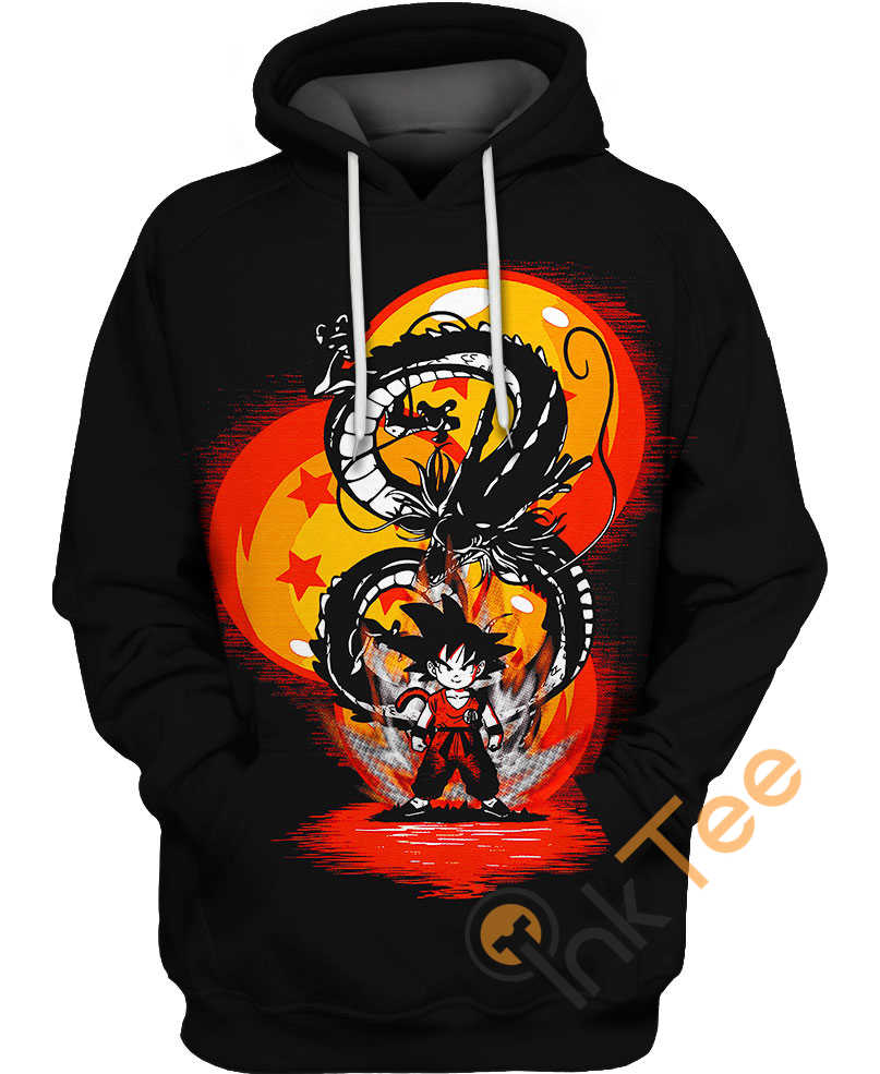 Dragon Ball Z Kid Goku And Shenron Hoodie 3D Full Print Perfect Gift