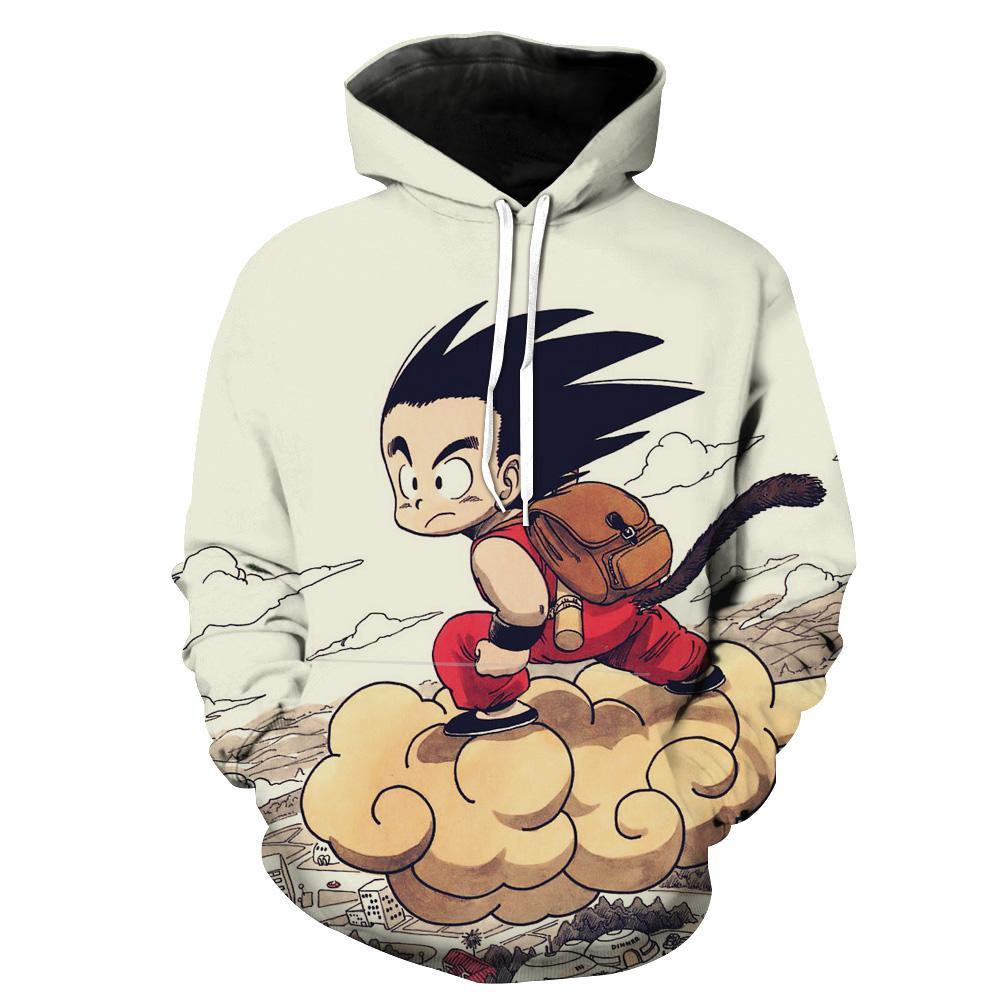 Dragon Ball Z Kid Goku Nimbus Hoodie 3D Print For Otaku