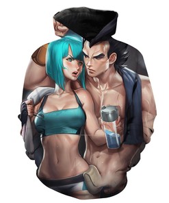 Dragon Balls Bulma And Vegeta Sexy All Over Print Hoodie - 3D Edition