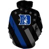 Duke Blue Devils American Flag Distressed Fan 3D Hoodie