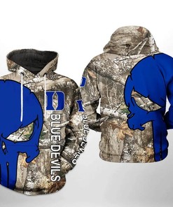 Duke Blue Devils Camo Veteran Hunting 3D All Over Print Zip Hoodie - Unique Ncaa Fan Apparel