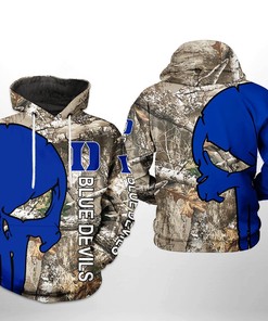 Duke Blue Devils Ncaa Camo Veteran Hunting 3D All Over Print Hoodie - Exclusive Ncaa Fan Apparel