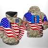 Duke Blue Devils Us Flag Camo Veteran 3D Hoodie Printful