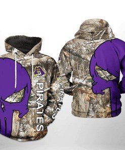 East Carolina Pirates Ncaa Camo Veteran Hunting 3D All Over Print Hoodie - Unique Ncaa Fan Apparel