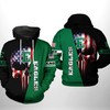 Eastern Michigan Eagles Ncaa Us Flag Skull 3D All Over Print Hoodie - Unique Ncaa Fan Apparel