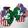 Eastern Michigan Eagles Us Flag All Over Print 3D Hoodie With Customization Options