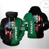 Eastern Michigan Eagles Us Flag Skull 3D Printed Hoodie Full Size